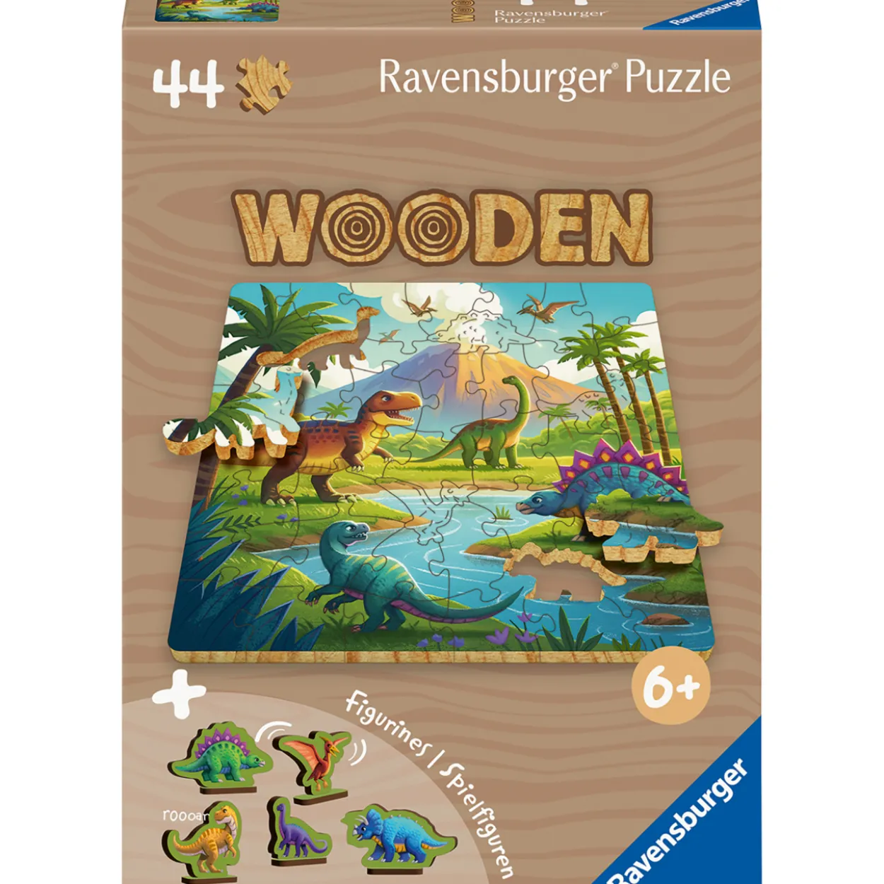 Puupalapeli Ravensburger 44 palaa Dinosaurus