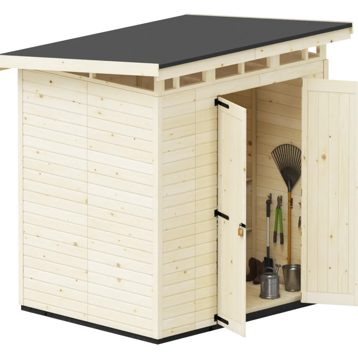 Puutarhavaja Upyard Strongbox L, 203 x 163 x 225 cm, luonnollinen väri