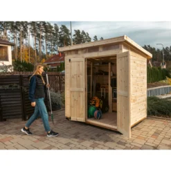 Puutarhavaja Upyard Strongbox L, 203 x 163 x 225 cm, luonnollinen väri