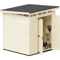 Puutarhavaja Upyard Strongbox XL, 203 x 203 x 230 cm, luonnollinen väri