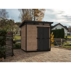 Puutarhavaja Upyard Strongbox L, 203 x 163 x 225 cm, ruskea/musta