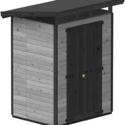 Puutarhavaja Upyard Strongbox M, 163 x 127 x 222 cm, harmaa/musta