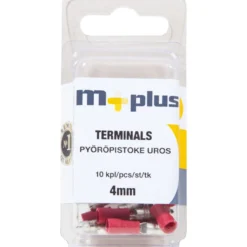 Pyöröliitin 4 mm punainen, 10 kpl