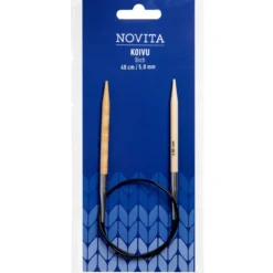 Pyöröpuikot Novita 40 cm 5,0 mm koivu