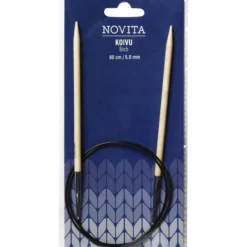 Pyöröpuikot Novita 80 cm 5 mm koivu