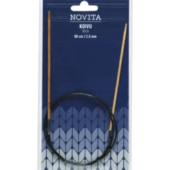Pyöröpuikot Novita 80 cm 2,5 mm koivu