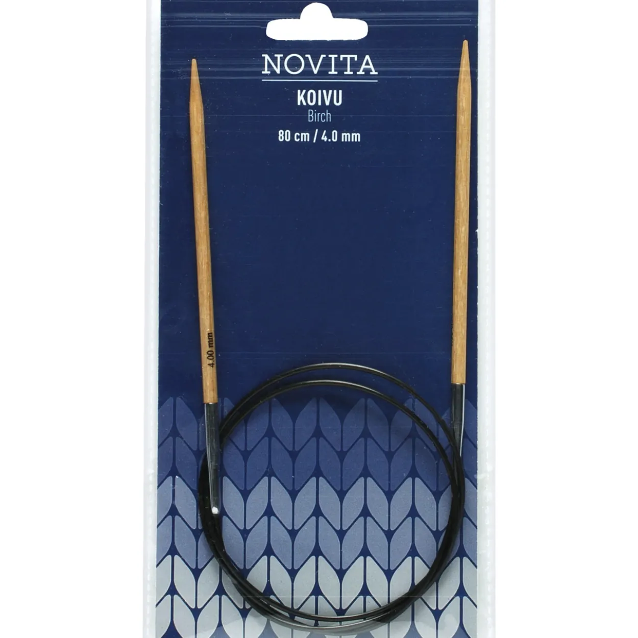 Pyöröpuikot Novita 80 cm 4 mm koivu