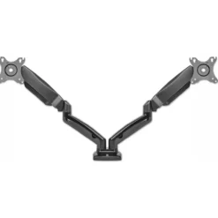 Pöytäteline kahdelle näytölle Manhattan Aluminium Gas Spring Dual