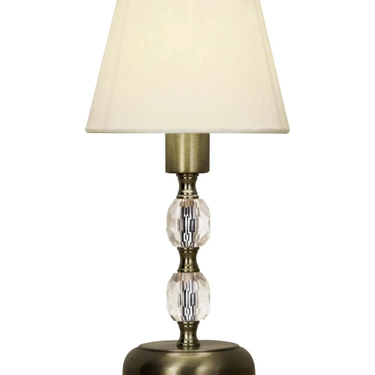 Pöytävalaisin Aneta Lighting antiikkimessinki/valkoinen