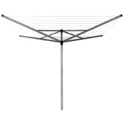 Pyykinkuivausteline Brabantia Topspinner 50 m, metallinen maaterä, harmaa