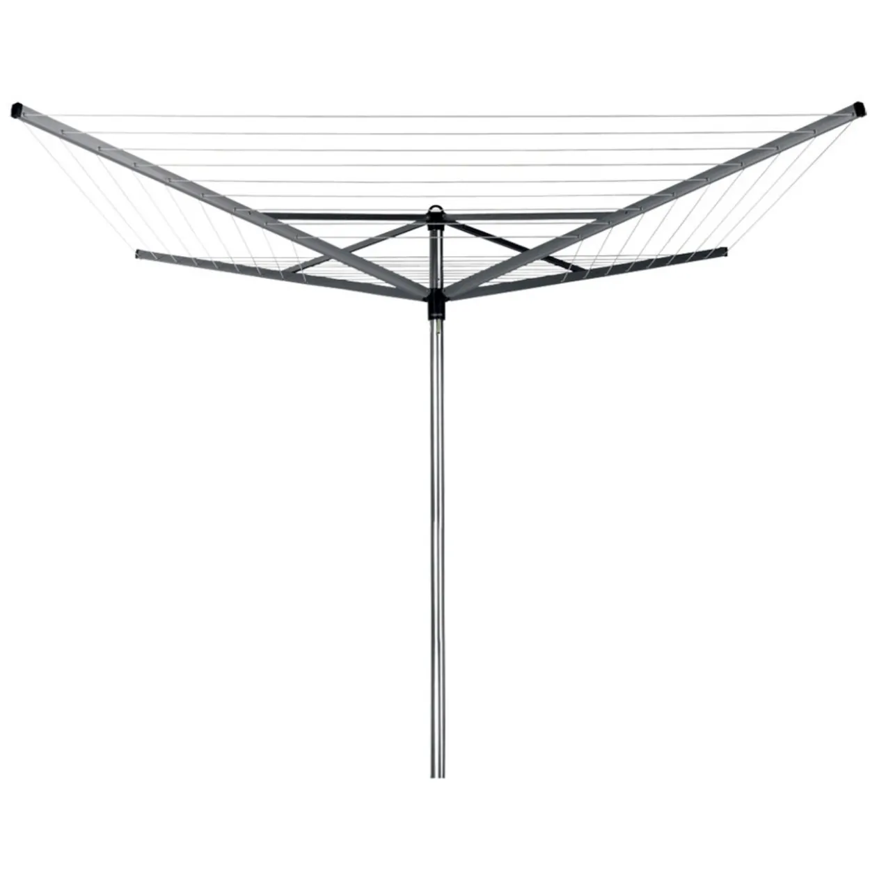 Pyykinkuivausteline Brabantia Topspinner 50 m, metallinen maaterä, harmaa