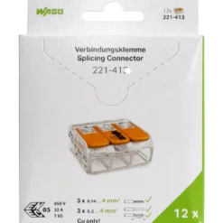 Rasialiitin Wago 3-Nap vipu 12 kpl