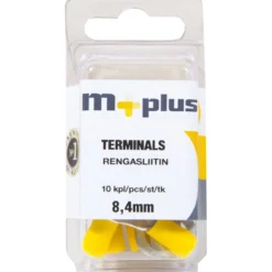 Rengasliitin 8,4 mm, keltainen, 10 kpl