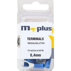 Rengasliitin 8,4 mm, sininen, 10 kpl