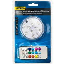 RGB LED-valaisin vesitiivis 3xAAA