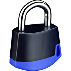 Riippulukko sininen PL318C, sanka 20 mm, 2 avainta