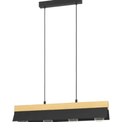 Riippuvalaisin EGLO Tarrafo 4x40W 88x15cm musta/puu
