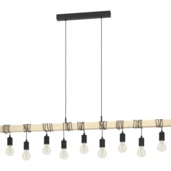 Riippuvalaisin Eglo Townshend 9xE27 musta/puu