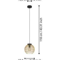 Riippuvalaisin EGLO 40W Ø23,5cm Venezuela kulta/musta