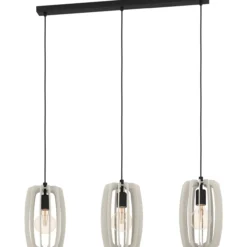 Riippuvalaisin 3-os EGLO Bajazzara 3x40W 89x19cm harmaa/musta