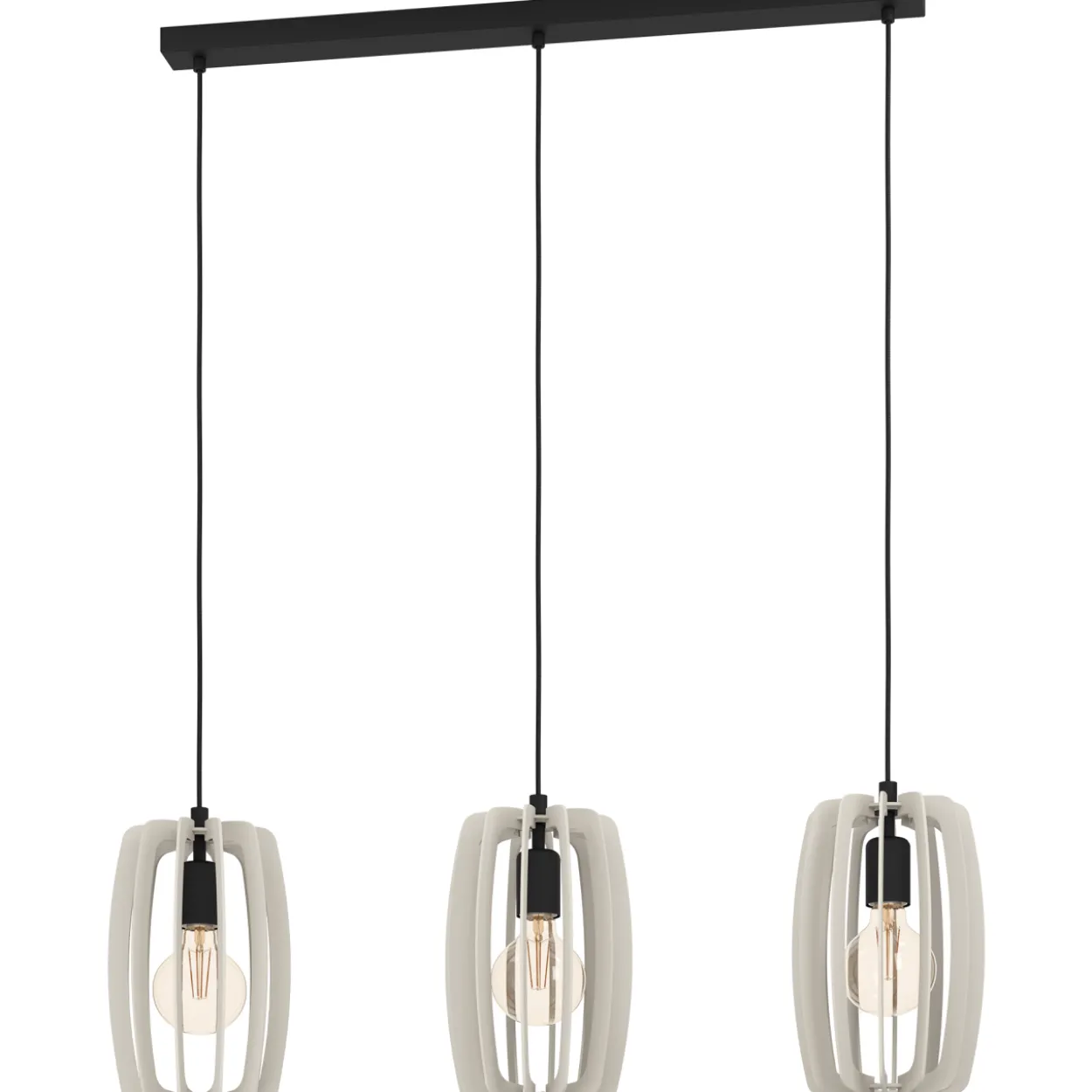 Riippuvalaisin 3-os EGLO Bajazzara 3x40W 89x19cm harmaa/musta