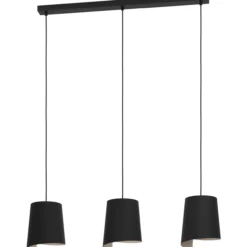 Riippuvalaisin 3-os EGLO Bolivia 3x40W 88x18cm musta/hiekka