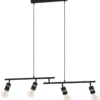 Riippuvalaisin 4-os EGLO Lurone 4x10W 100x5cm musta/messinki