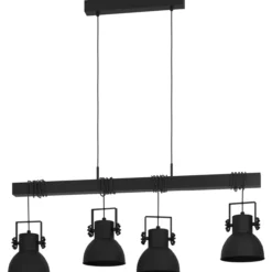 Riippuvalaisin 4-os EGLO Shirebrook 4x40W 100x25cm musta