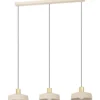 Riippuvalaisin 3-os EGLO Valdiola 3x40W 93x23cm harjattu messinki/hiekka