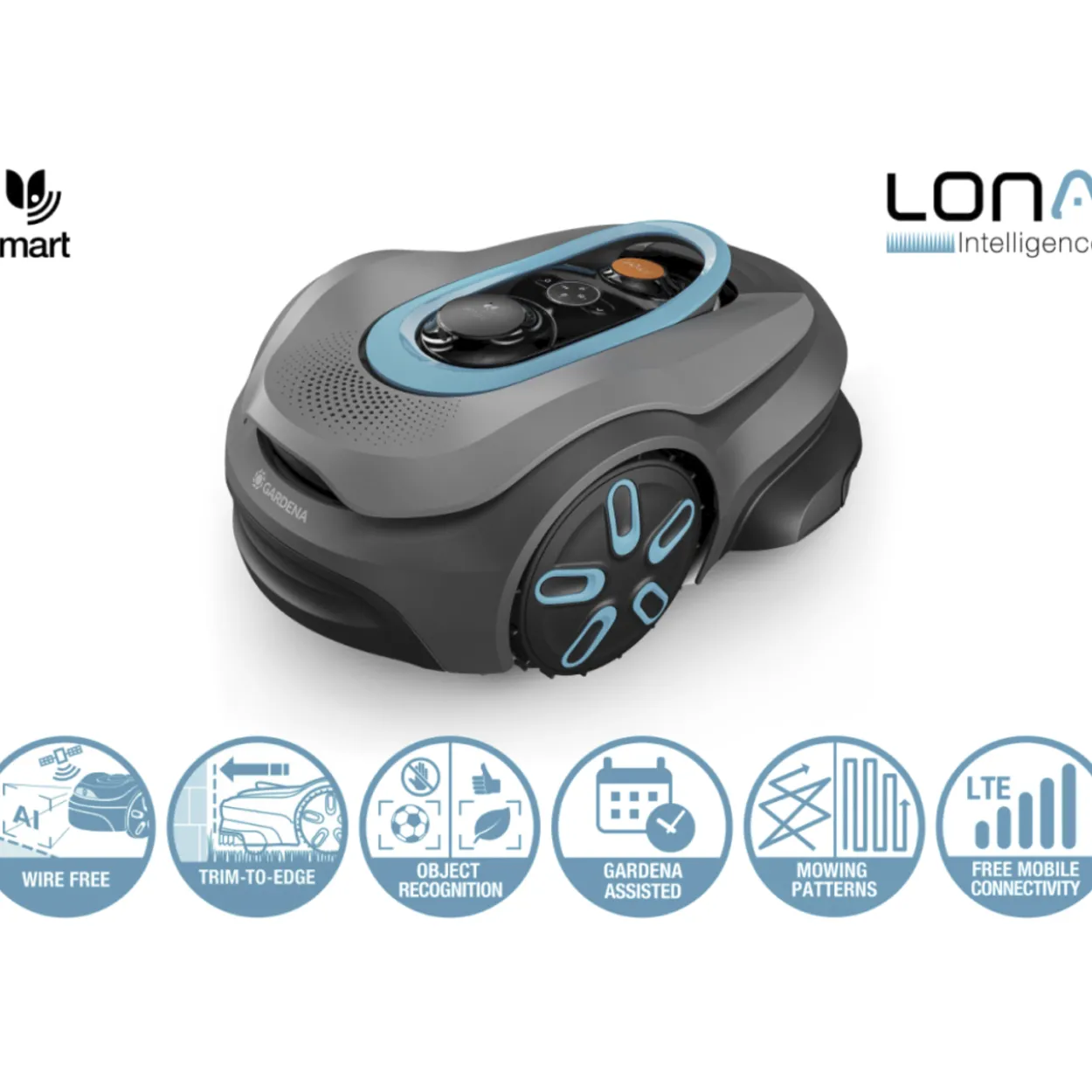 Robottiruohonleikkuri Gardena smart SILENO sense 400, rajalangaton
