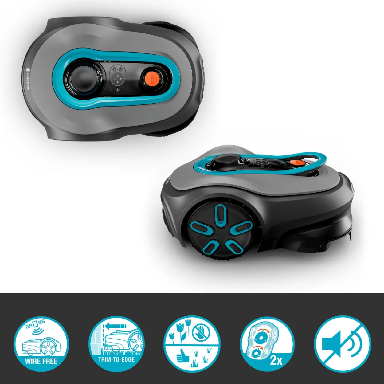 Robottiruohonleikkuri Gardena smart SILENO free 1000 Rajalangaton