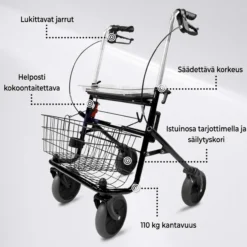 Rollaattori Arvo, musta