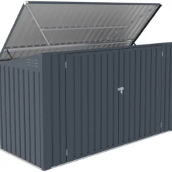 Roskakatos Fornorth 237 x 101 x 131 cm, tummanharmaa