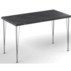 Ruokapöytä Chic Home 120 cm Noora + 4 tuolia, musta