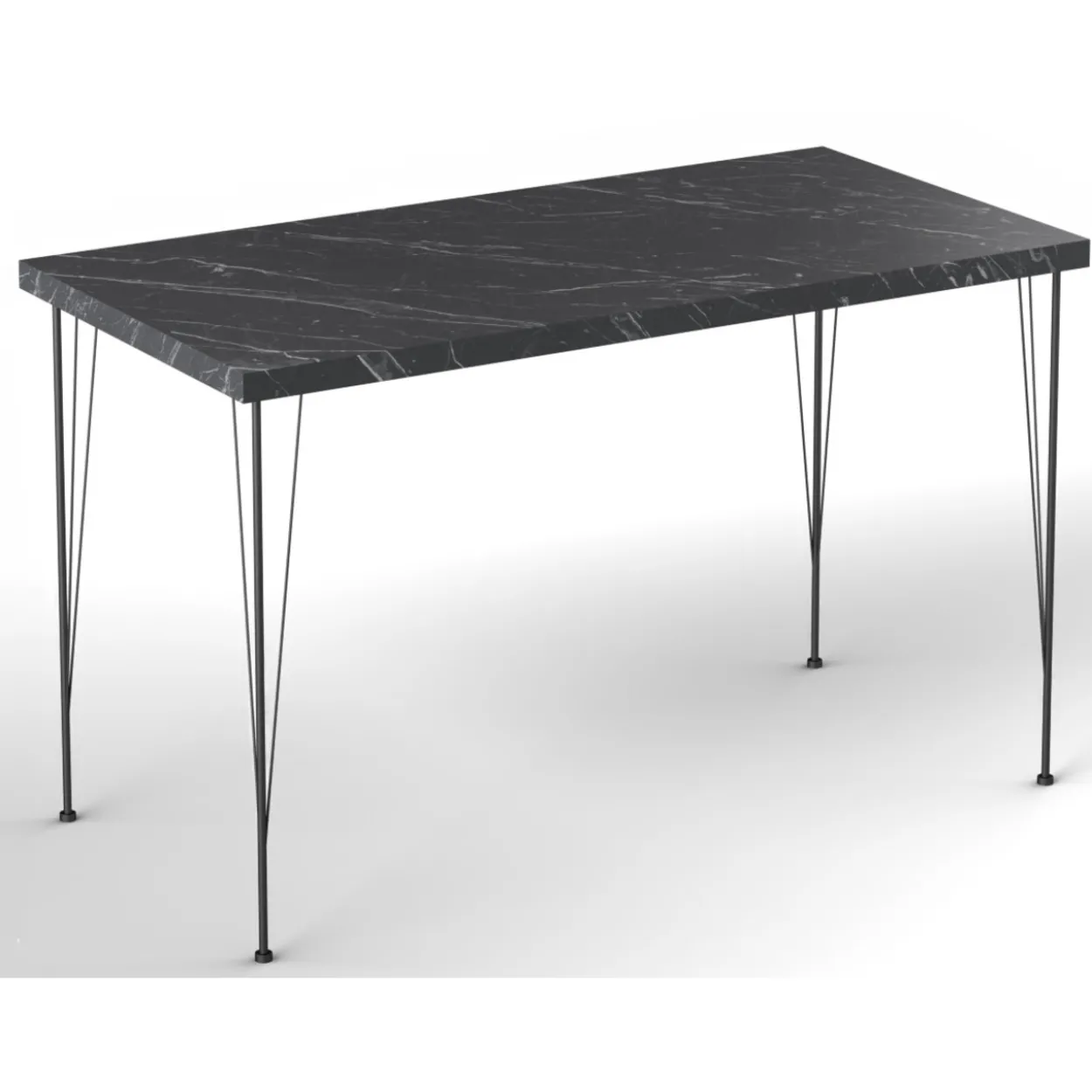 Ruokapöytä Chic Home 120 cm Noora + 4 tuolia, musta