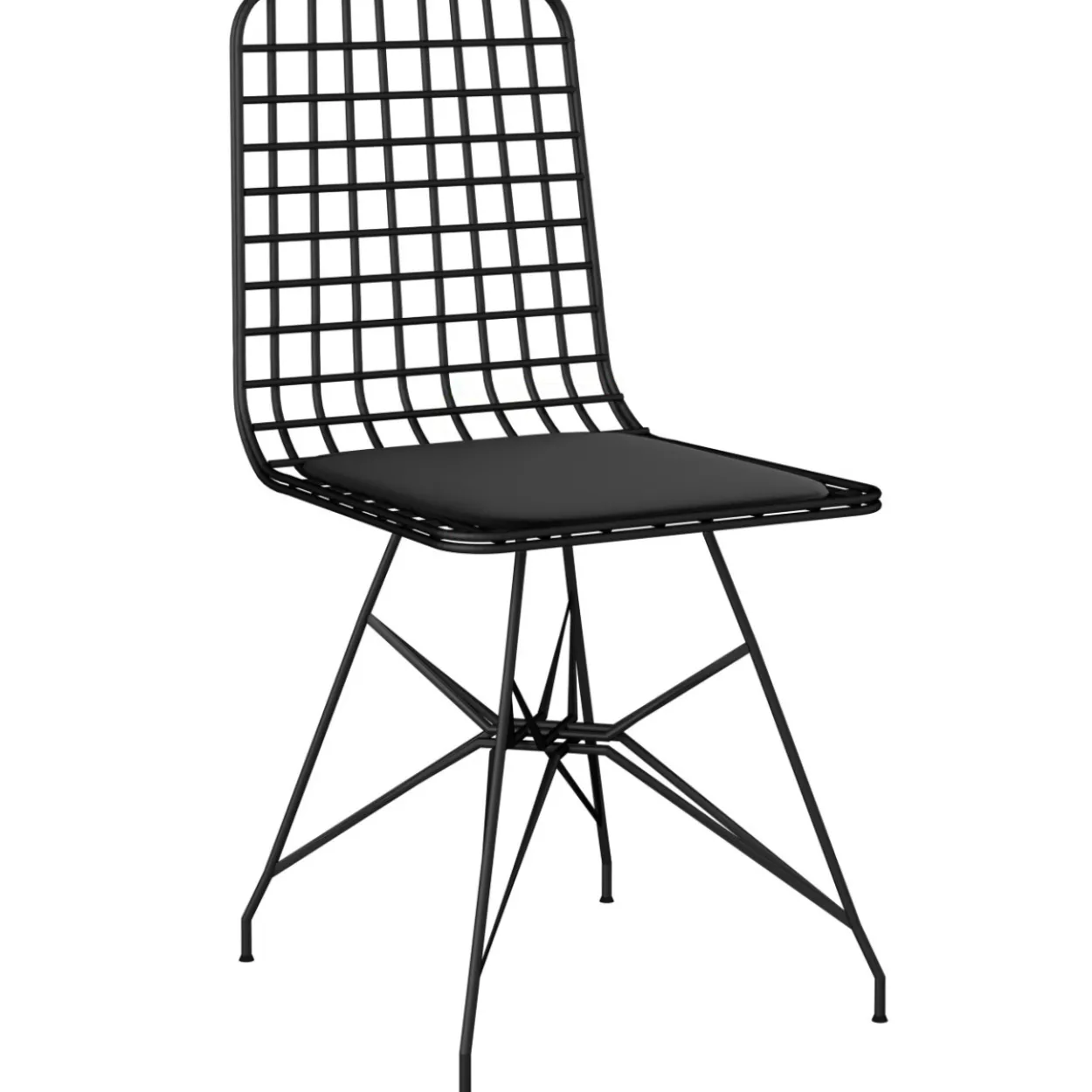 Ruokapöytä Chic Home 120 cm Noora + 4 tuolia, musta