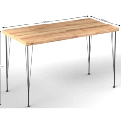 Ruokapöytä Chic Home 120 cm Noora + 4 tuolia, beige/musta