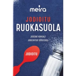 Ruokasuola 1 kg, jodioitu