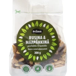 Rusina-maapähkinäsekoitus Priima 300 g paahdettu ja suolattu