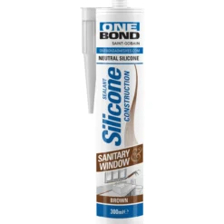 Saniteettisilikoni Onebond 300 ml, Ruskea