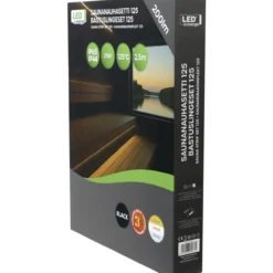 Saunanauhasetti Led Energie 125 2,5m 2700K 10W/m IP65 musta 160lm