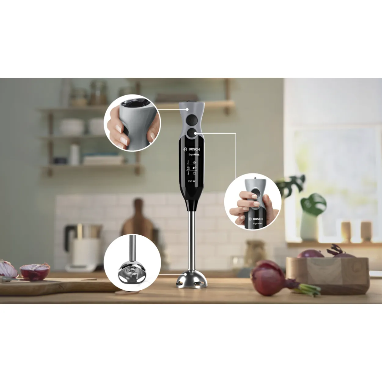 Sauvasekoitin Bosch ErgoMixx 750 W