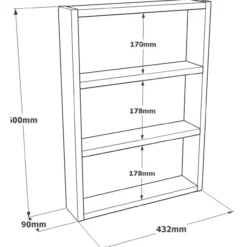 Seinähylly Chic Home 43 x 9 x 60 cm Piri