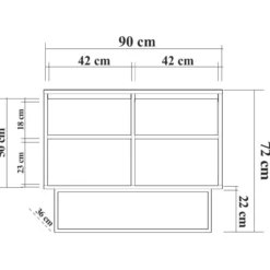 Senkki Chic Home 90 x 36 x 72 cm Zulu