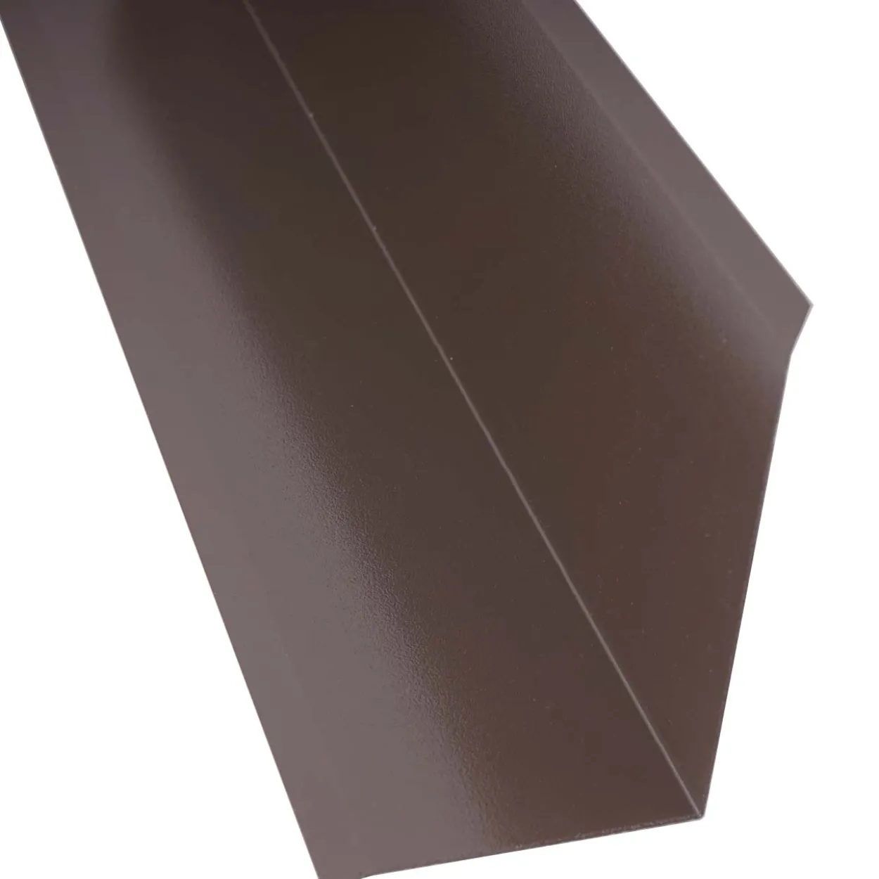 Sivuliitäntäpelti Keraplast, 75+115 mm, 90° tummanruskea, 1,25 m + täytepala