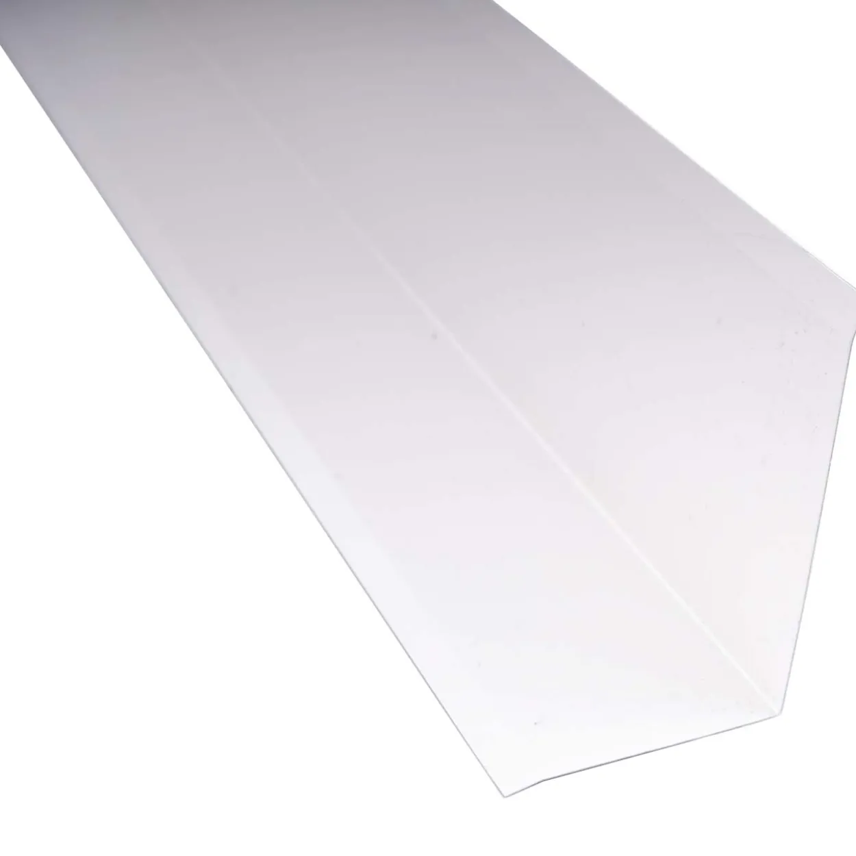 Sivuliitäntäpelti Keraplast, 75+115 mm, 90° valkoinen, 3 m + täytepala