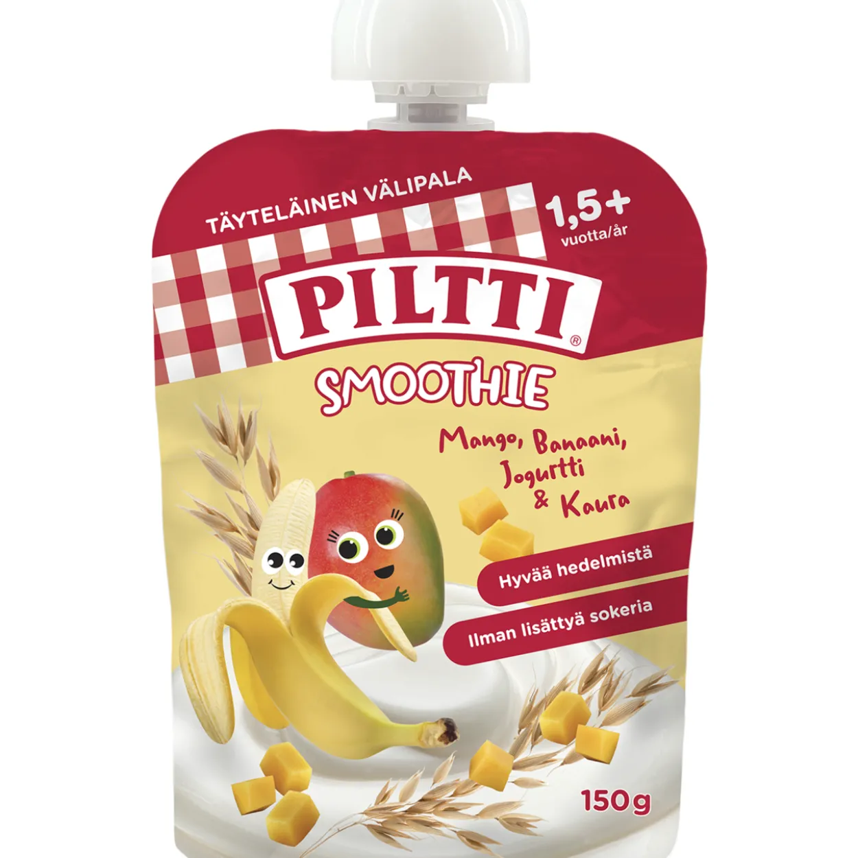 Smoothie Piltti 150 g jogurtti-mango-banaani-kaura 1,5 v