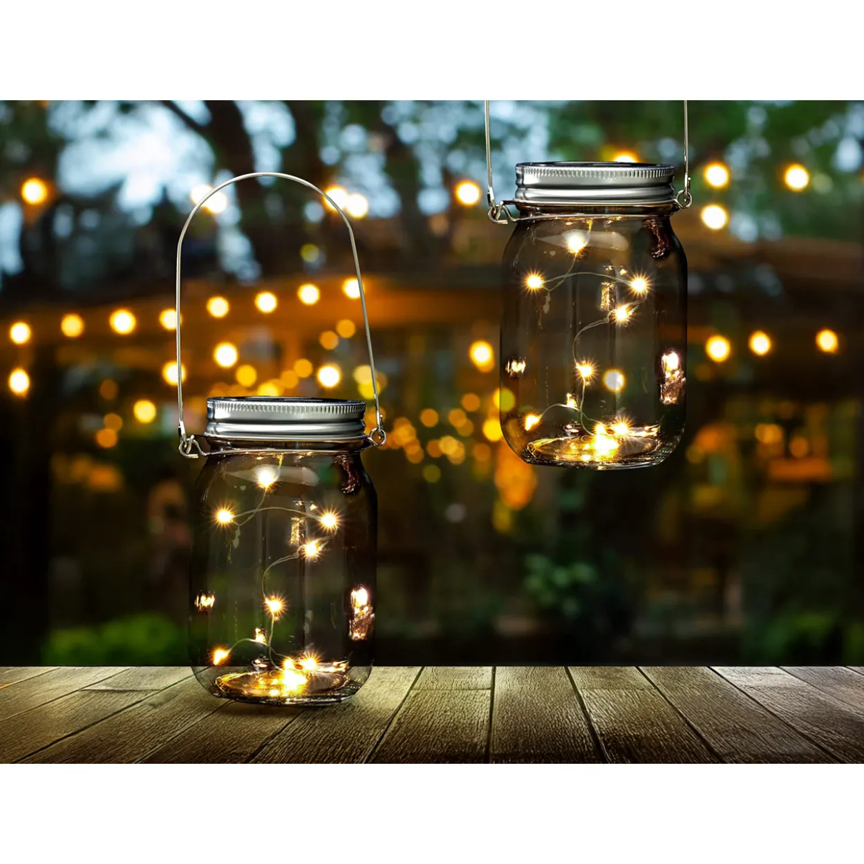 SOLAR LED-lasipurkki Parco kirkas lasi