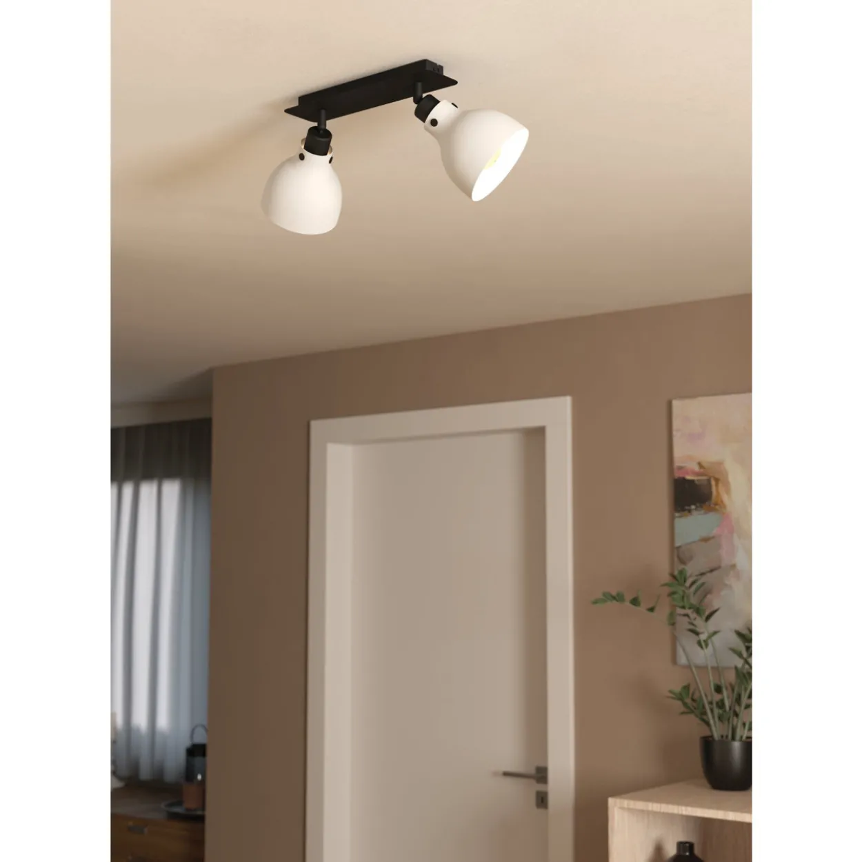 Spottivalaisin 2-os EGLO Matlock 2x40W 52x14,5cm harmaa/musta