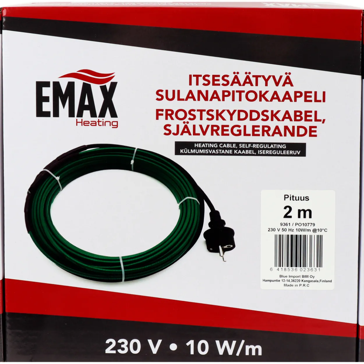 Sulanapitokaapeli Emax Heating itsesäätyvä 20W 230V 2 m
